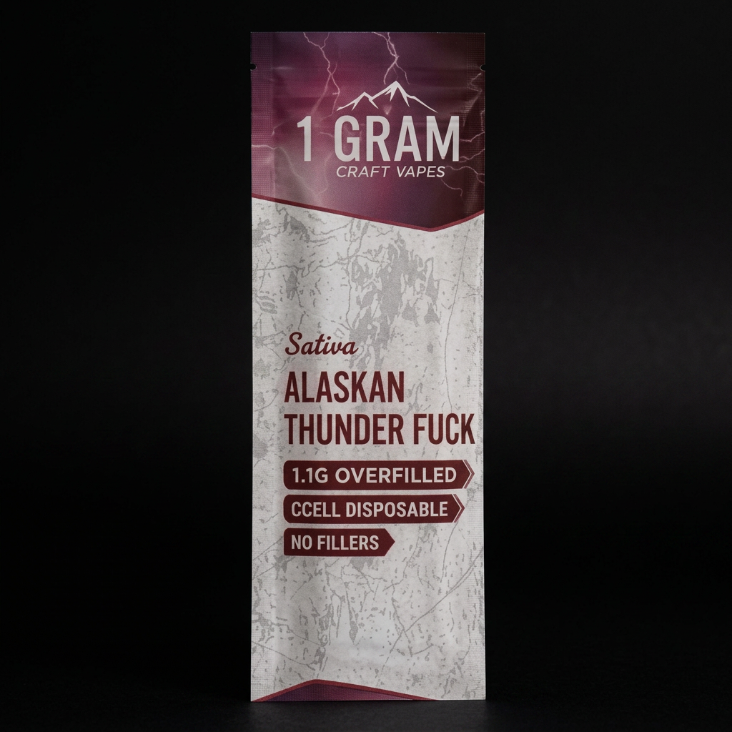 Alaskan Thunderfuck (Rechargeable · 3 Modes) 1.1g disposable dab pen packaging