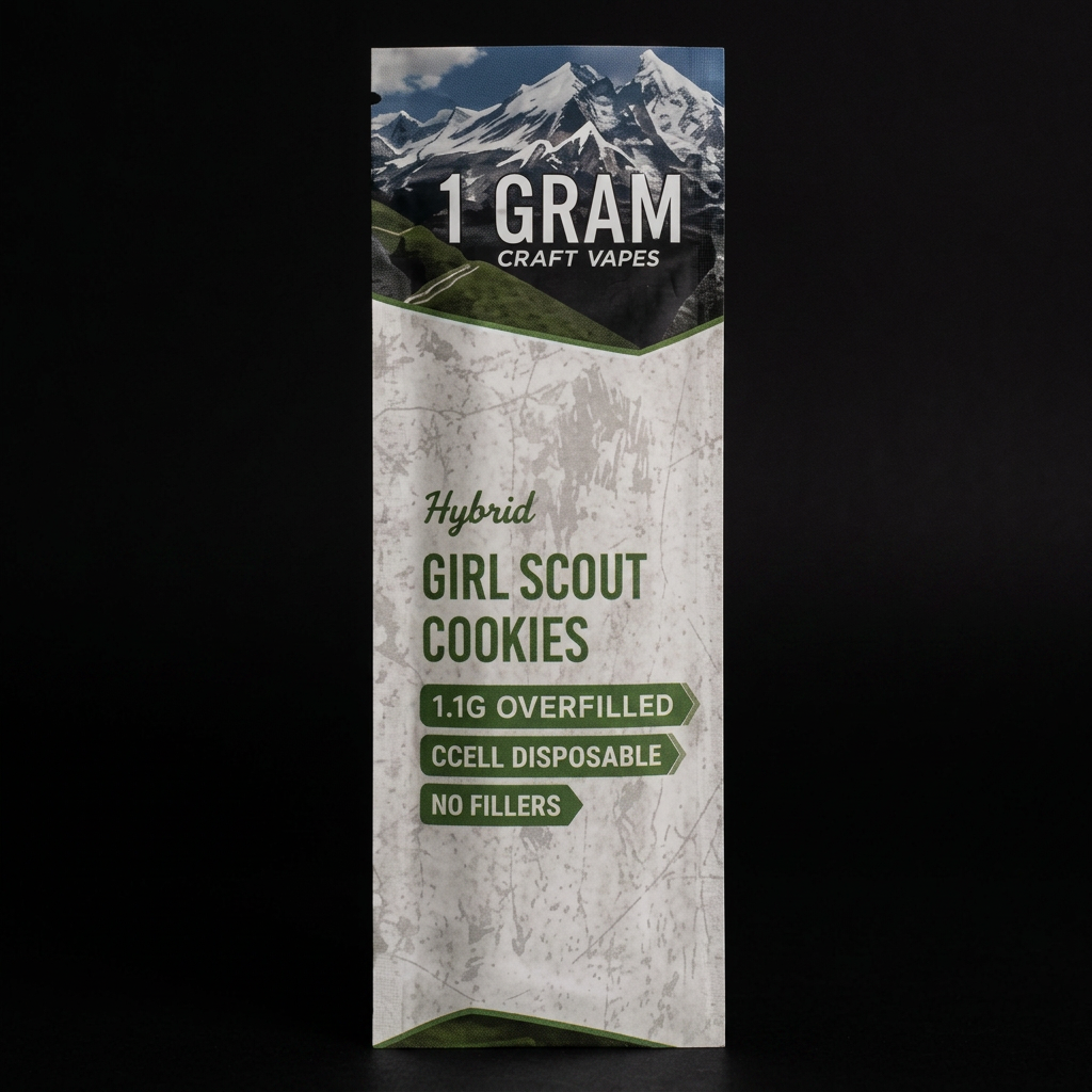 Girl Scout Cookies (Rechargeable · 3 Modes) 1.1g disposable dab pen packaging