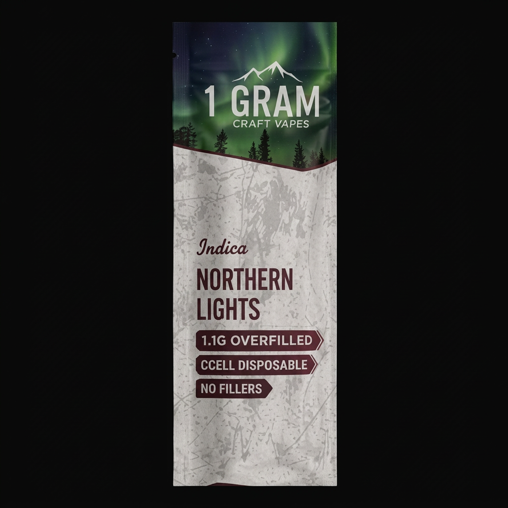 Northern Lights (Rechargeable · 3 Modes) 1.1g disposable dab pen packaging