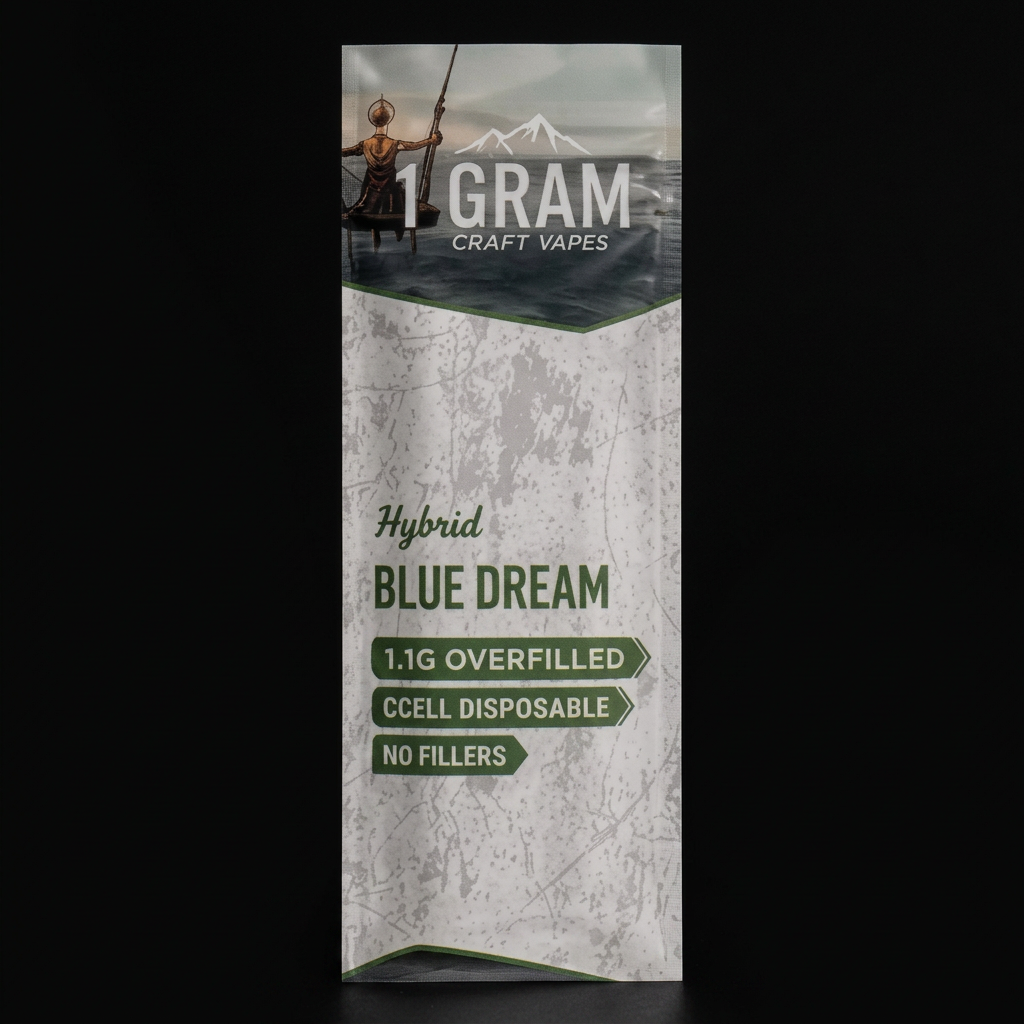 Blue Dream (Rechargeable · 3 Modes) 1.1g disposable dab pen packaging