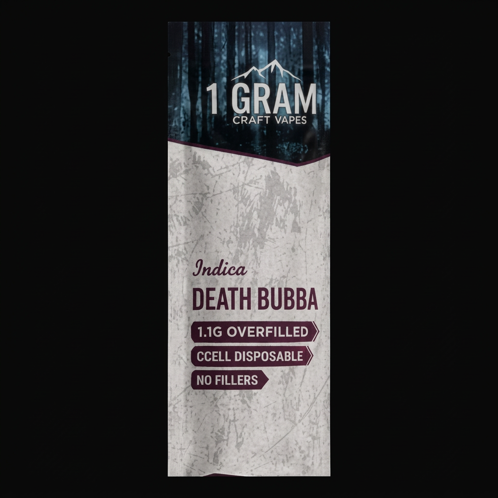 Death Bubba (Rechargeable · 3 Modes) 1.1g disposable dab pen packaging