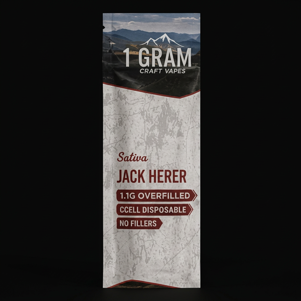 Jack Herer (Rechargeable · 3 Modes) 1.1g disposable dab pen packaging